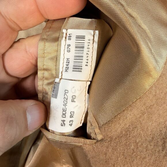 Brooks Brothers Blazer Mens 43R Tan Camel Hair Jacket Two Button Coat - Picture 7 of 10